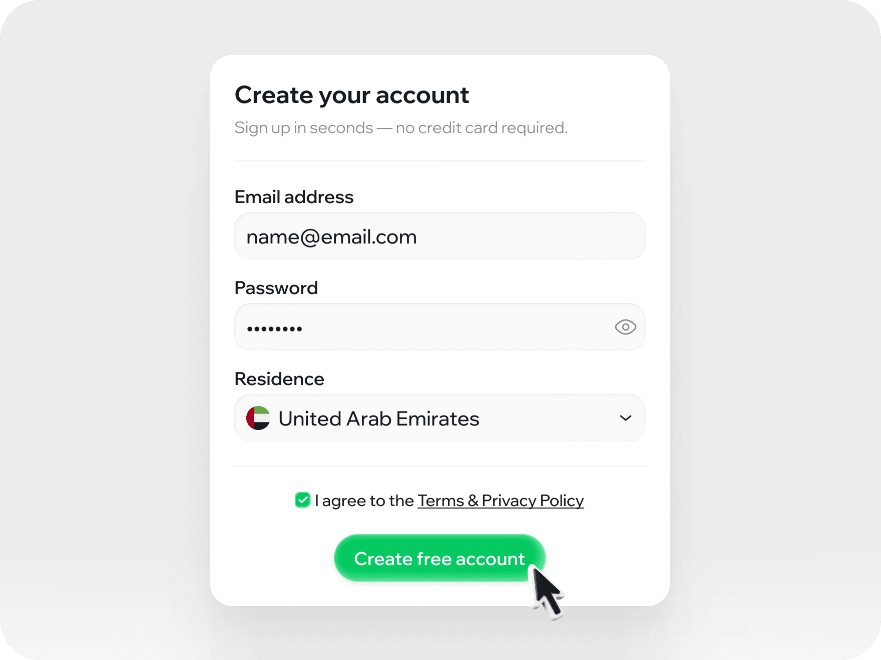 Register on the Platform